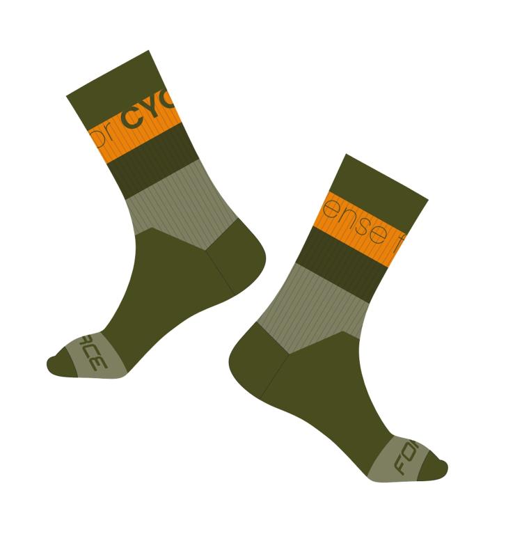 Force Ponožky BLEND khaki-žluté FORCE