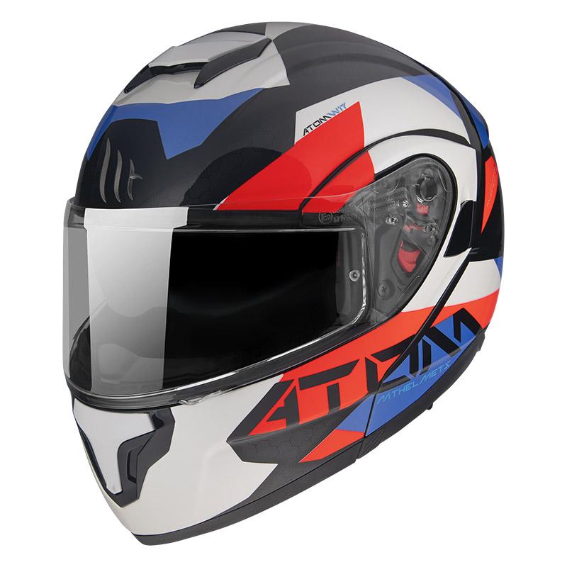 MT Helmets Atom SV W17 A7 černo-červeno-modro-bílá Mt Helmets