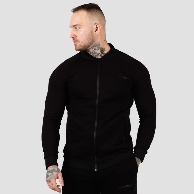 GymBeam Mikina Zipper Classic Black GymBeam