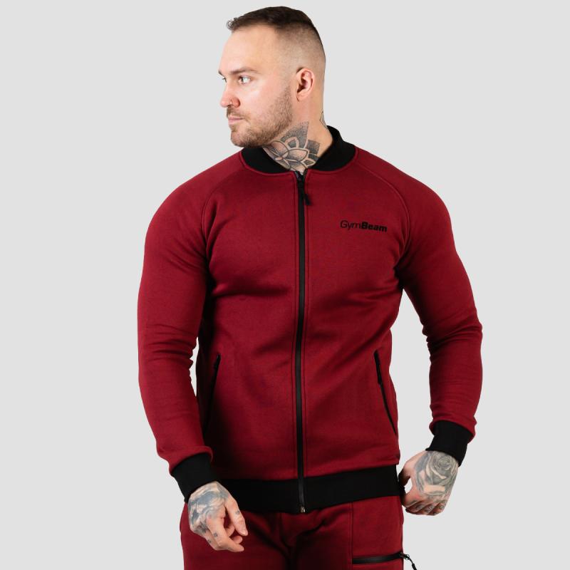 GymBeam Mikina Zipper Classic Burgundy GymBeam
