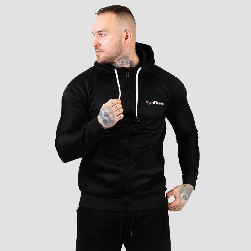 GymBeam Mikina Zipper Hoodie Leisure Black GymBeam
