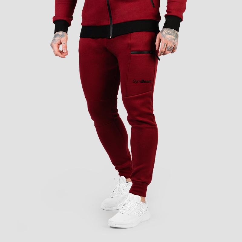 GymBeam Tepláky Classic Burgundy GymBeam