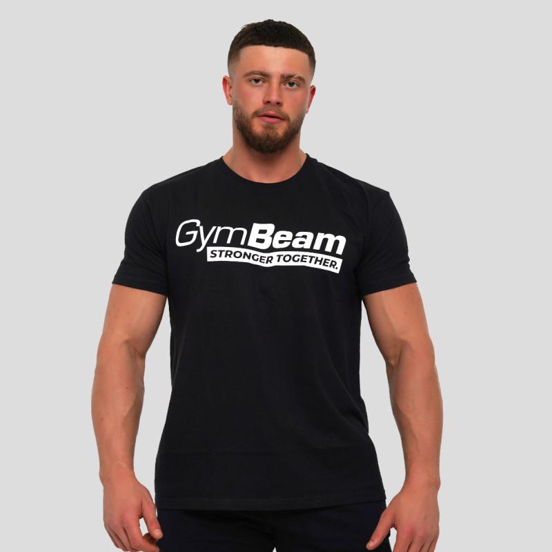 GymBeam Tričko Stronger Together Black GymBeam