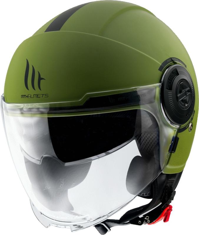 MT Helmets Otevřená přilba na motorku Viale SV S zelená matná Mt Helmets