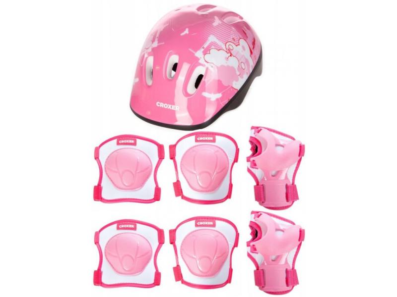 Croxer Dream Neve růžový set chráničů a helmy Croxer