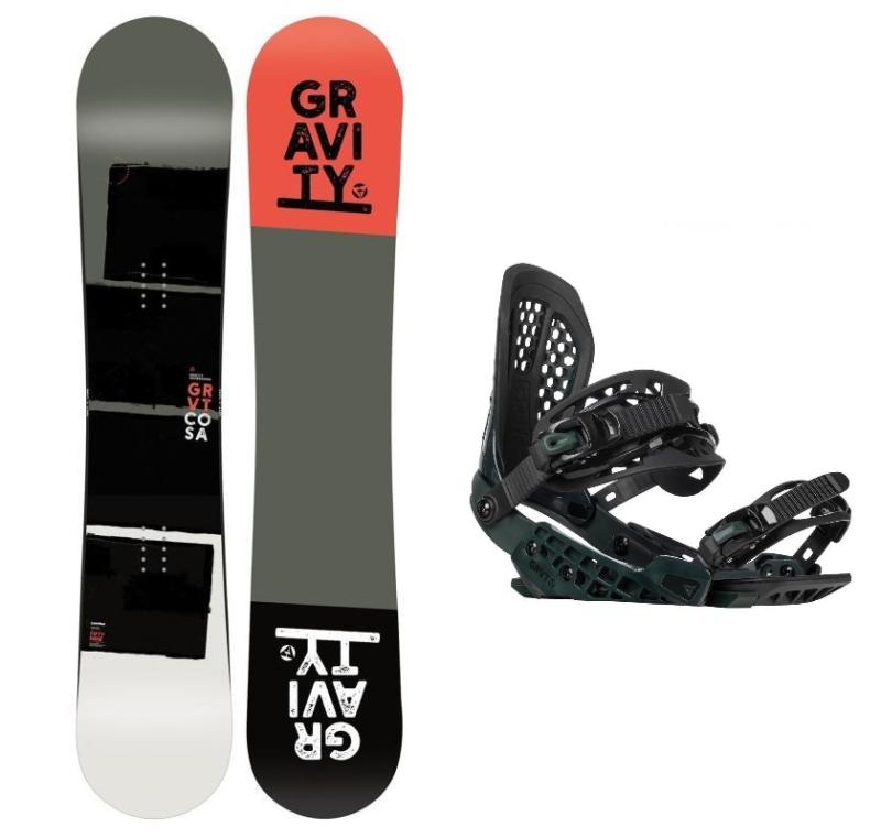 Gravity Cosa pánský snowboard + Gravity G2 black/moss vázání Gravity