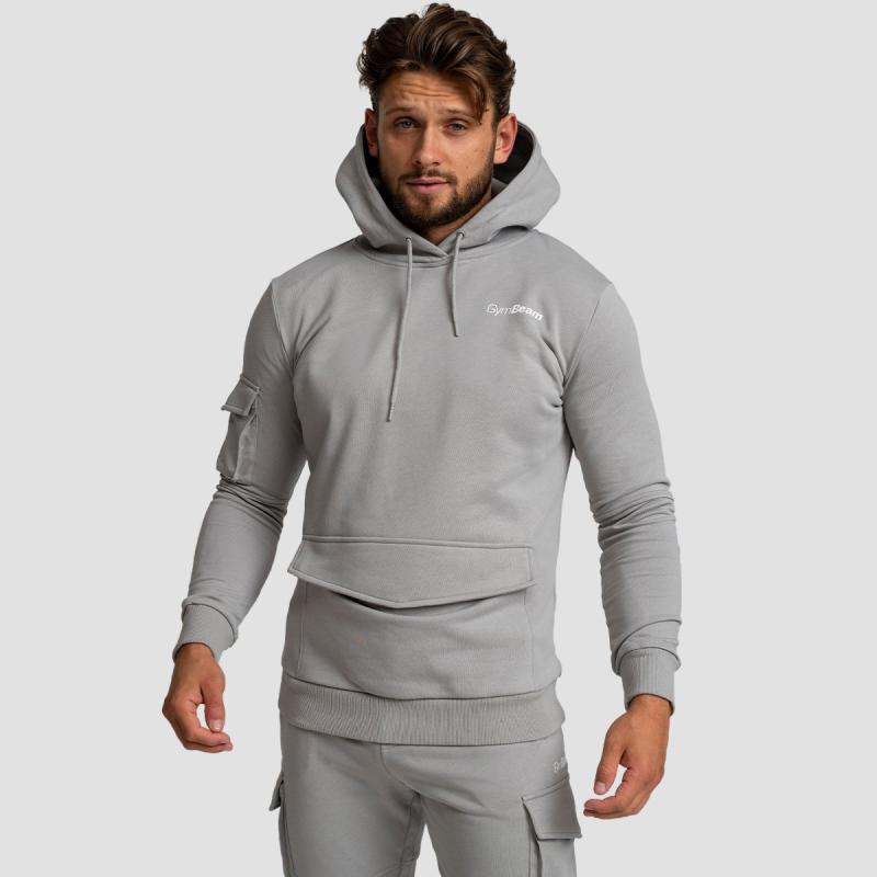 GymBeam Mikina TRN Hoodie Grey GymBeam