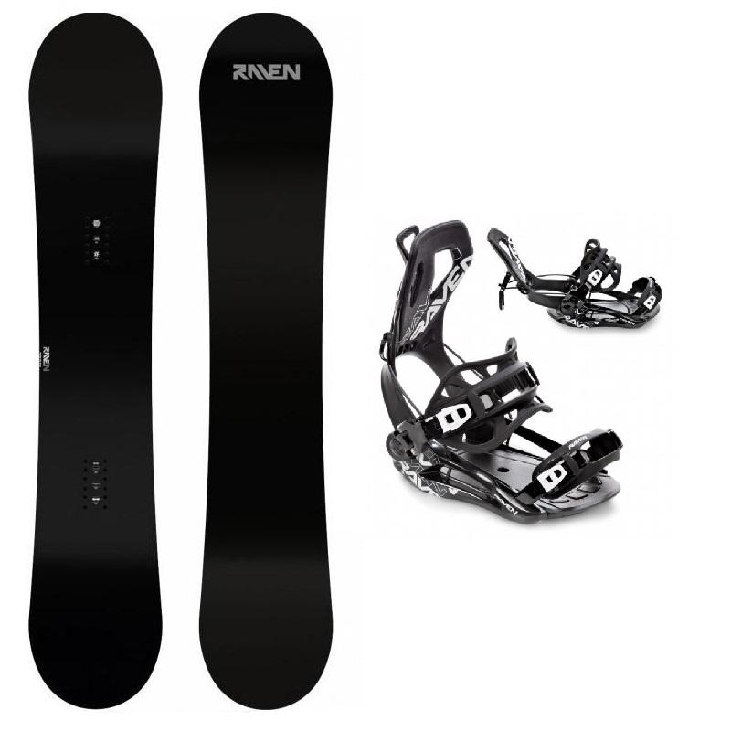 Raven Pure black pánský snowboard + Raven FT360 black snowboardové vázání Raven