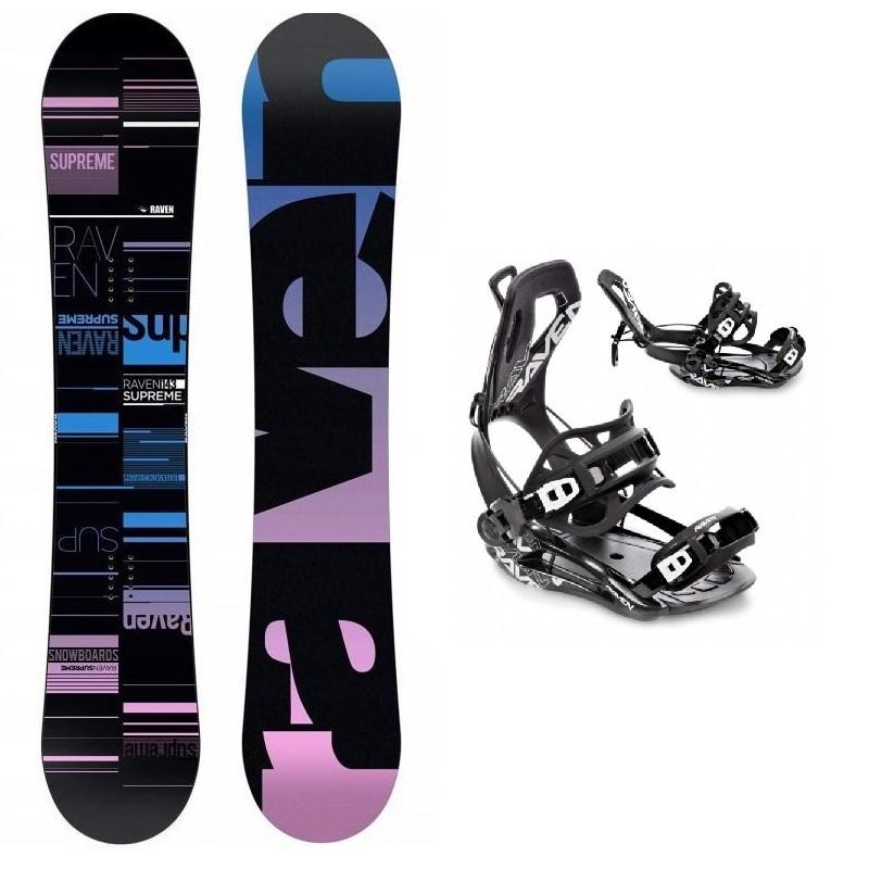 Raven Supreme black dámský snowboard + Raven FT360 black vázání Raven