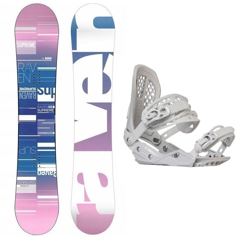 Raven Supreme white dámský snowboard + Gravity G2 Lady white vázání Raven