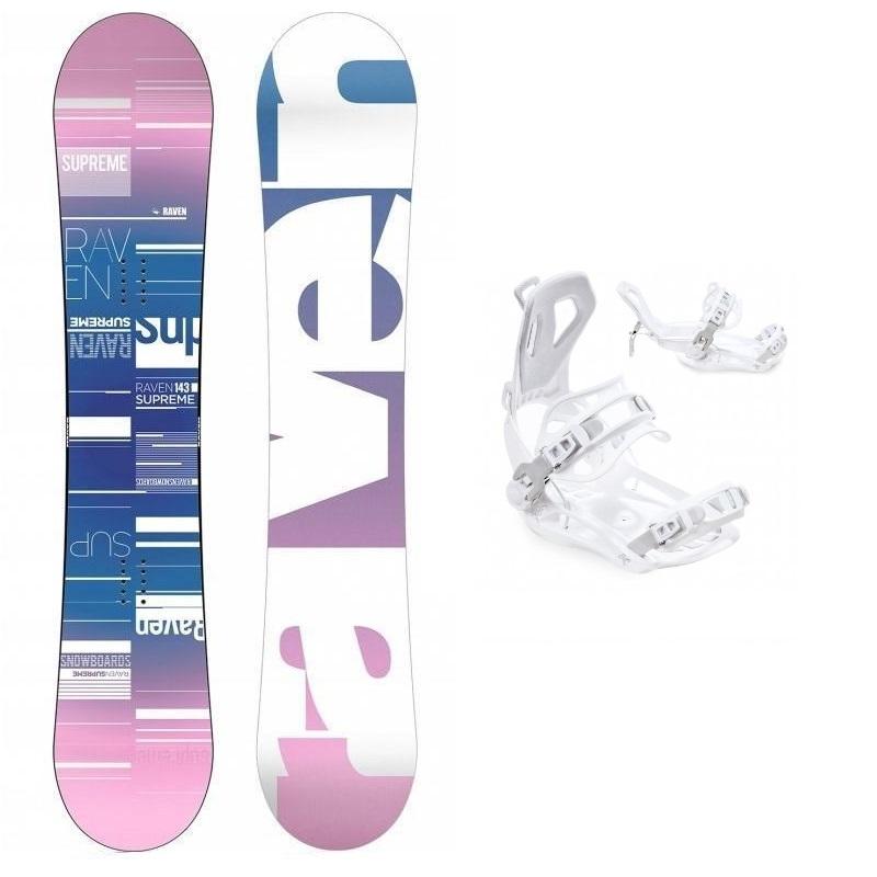 Raven Supreme white dámský snowboard + Raven FT360 white vázání Raven