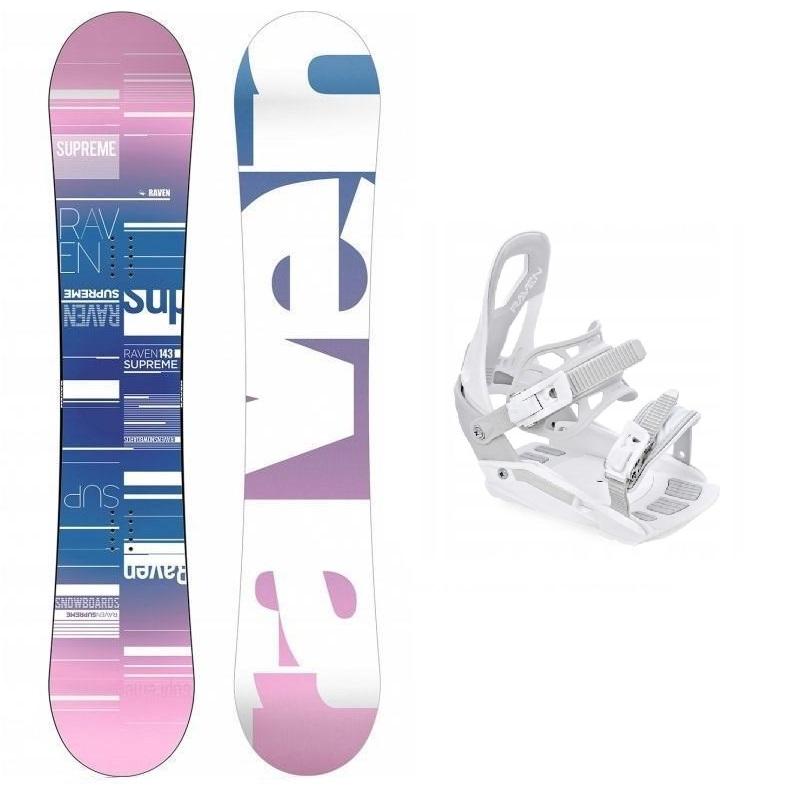 Raven Supreme white dámský snowboard + Raven S230 White vázání Raven