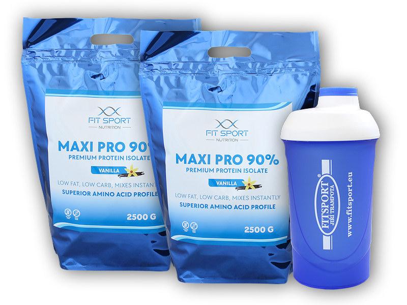 Fit Sport Nutrition 2x Maxi Pro 90% 2500g + šejkr Fitsport Fit Sport Nutrition