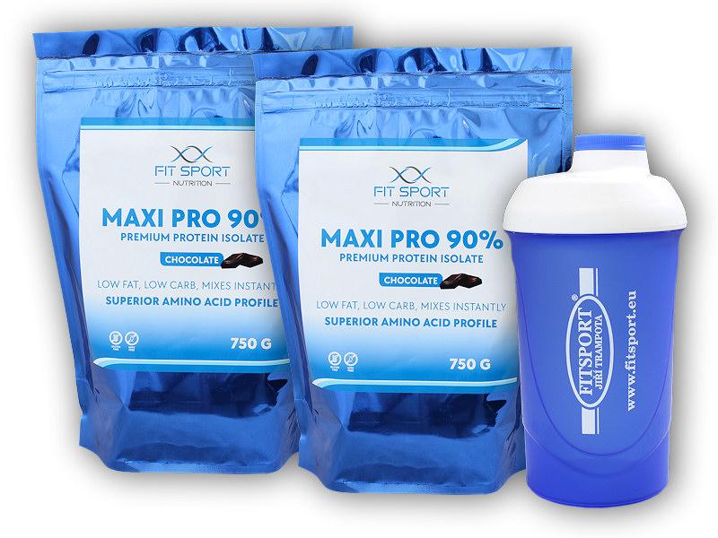 Fit Sport Nutrition 2x Maxi Pro 90% 750g + šejkr Fitsport Fit Sport Nutrition