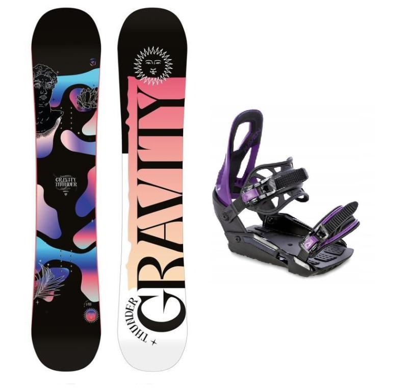 Gravity Thunder 23/24 dámský snowboard + Raven S230 Black/violet vázání Gravity