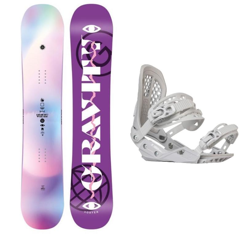 Gravity Voayer 23/24 dámský snowboard + Gravity G2 Lady white 23/24 dámské snowboardové vázání + sleva 500