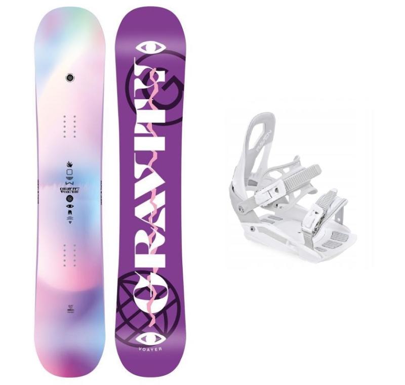 Gravity Voayer 23/24 dámský snowboard + Raven S230 White vázání Gravity