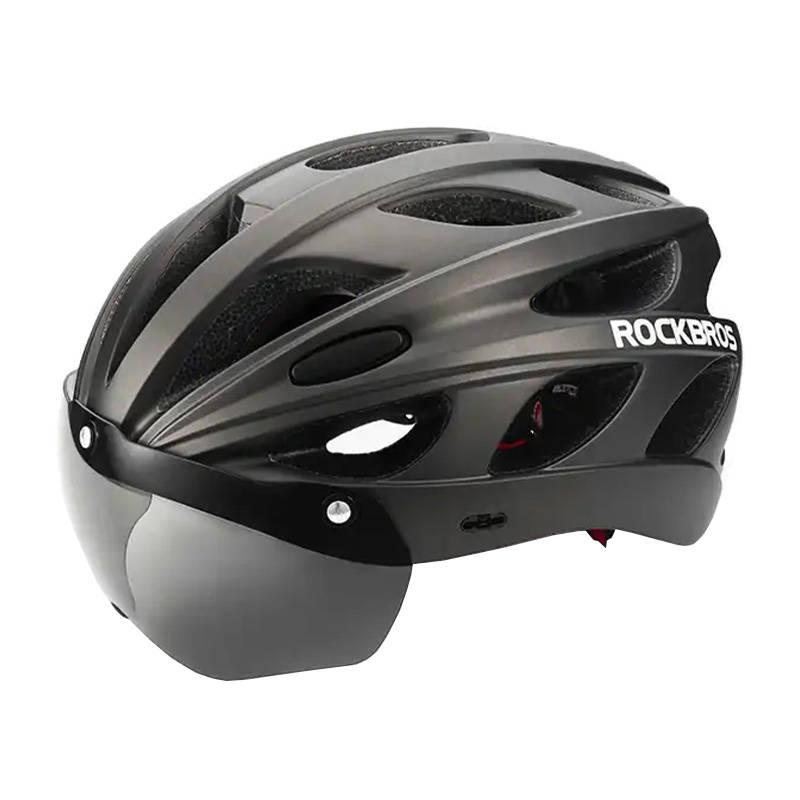 Rockbros Cyklistická přilba s brýlemi TT-16 (černá) Rockbros