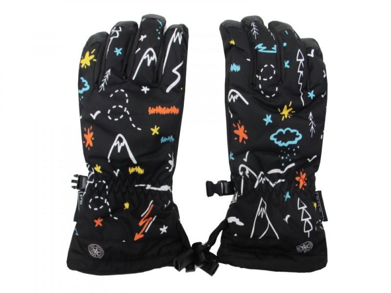 Dětské zimní lyžařské rukavice Echt C069 černá