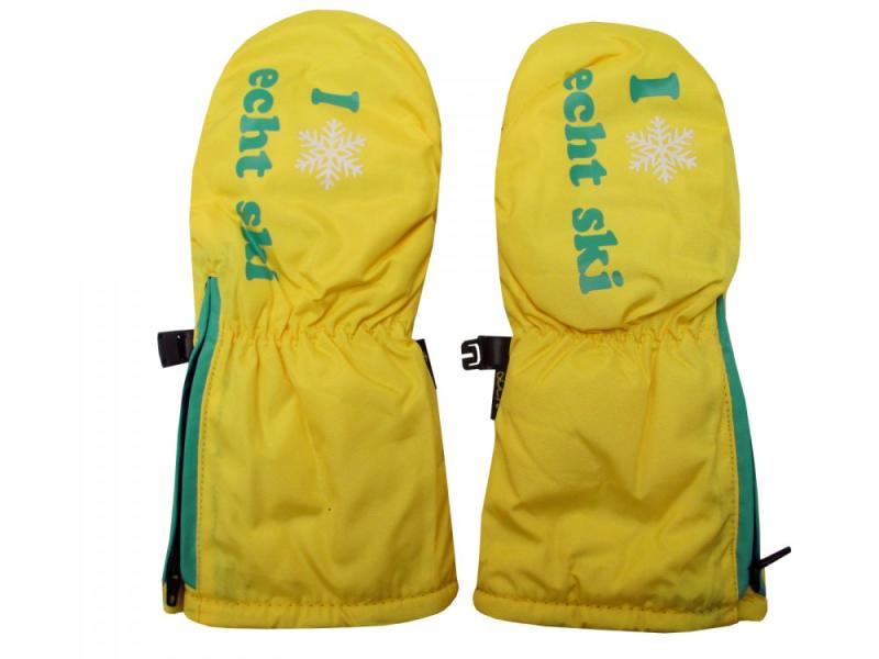 Dětské zimní lyžařské rukavice palčáky Echt C083 žlutá