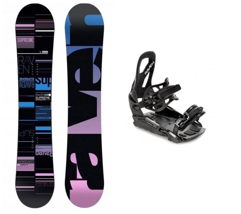 Raven Supreme black dámský snowboard + Raven S230 Black vázání Raven