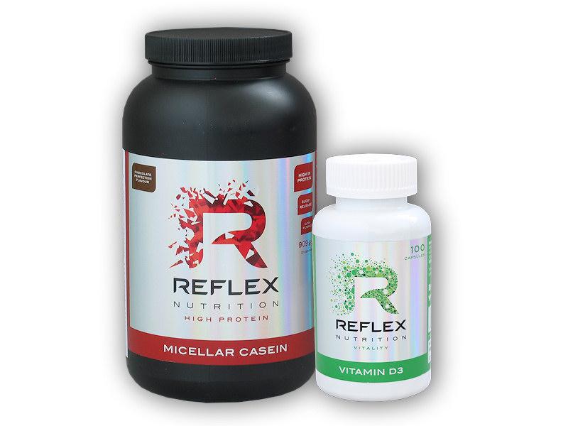 Reflex Nutrition Micellar Casein 909g + Vitamin D3 100 cps Reflex Nutrition