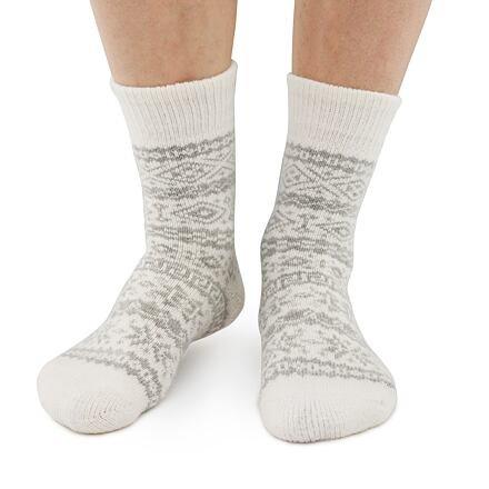 Vlnka Ovčí ponožky Merino s norským vzorem - šedá Vlnka