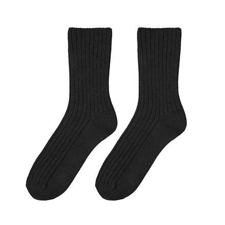 Vlnka Ovčí ponožky Merino se zdravotním lemem černá Vlnka