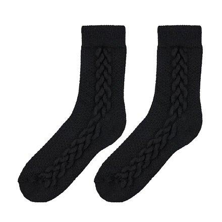 Vlnka Tradiční ovčí ponožky Merino černá Vlnka