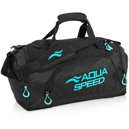 Aqua-Speed Duffle Bag M sportovní taška černá-tyrkysová Aqua-Speed