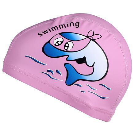 Merco Dolphin dětská plavecká čepice růžová Merco