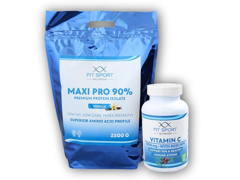 FitSport Nutrition Maxi Pro 2500g + Vitamin C 1000 120 tbl FitSport Nutrition