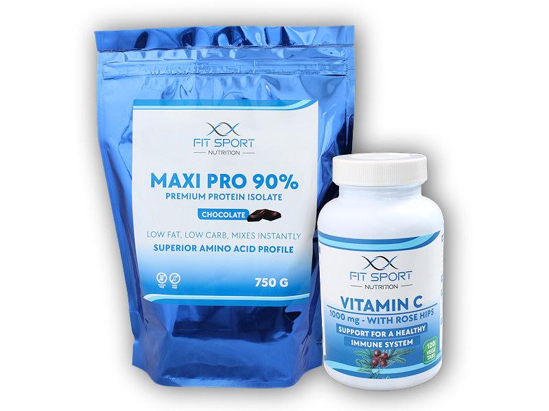 FitSport Nutrition Maxi Pro 750g + Vitamin c 1000 120 tbl FitSport Nutrition