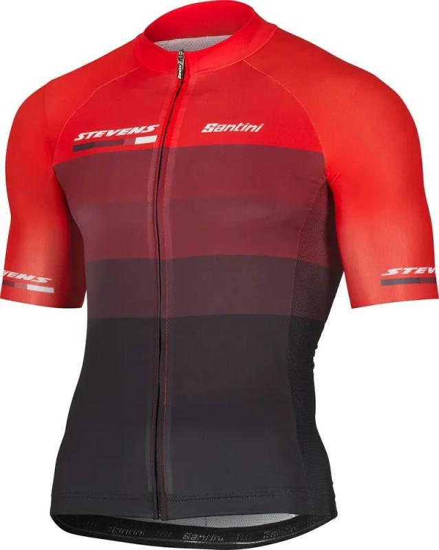 Stevens Aero Equipe červeno/černý Krátký Rukáv dres Stevens