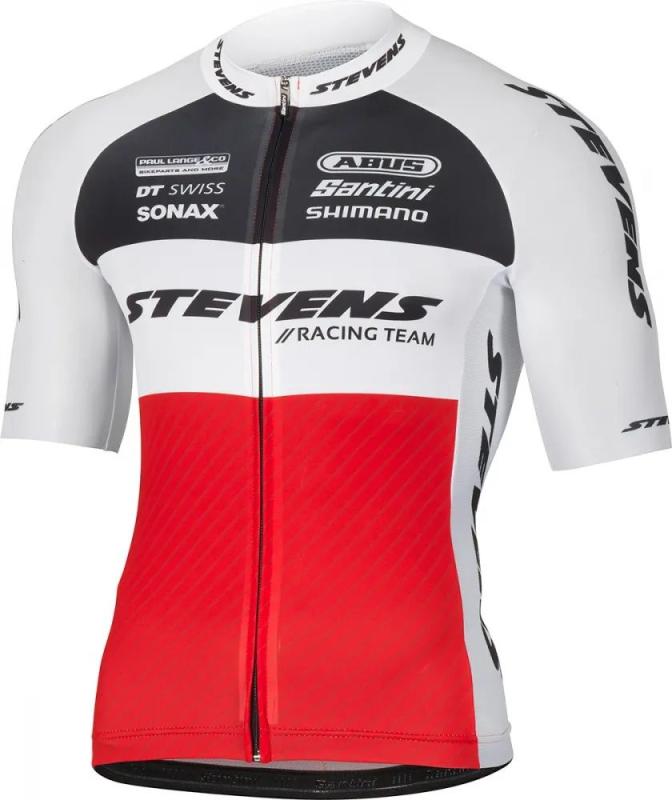 Stevens Aero Team Bílo/červeno/černý Krátký Rukáv dres Stevens