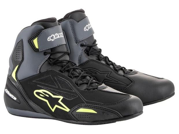 Alpinestars Boty na motorku Faster-3 Drystar černo-šedo-fluo žluté Alpinestars