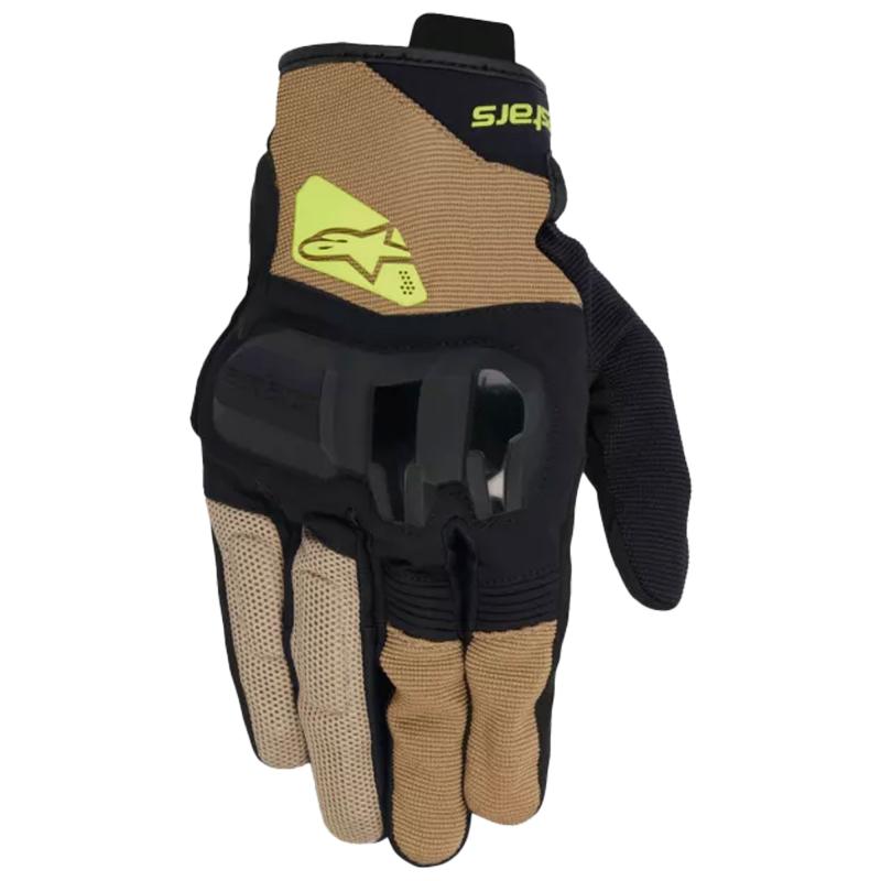 Alpinestars Rukavice na motorku Chrome V2 tmavě khaki-černo-žluté Alpinestars