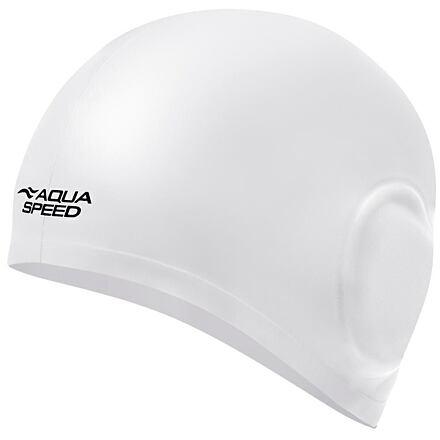 Aqua-Speed Volume Ear Cap koupací čepice bílá Aqua Speed
