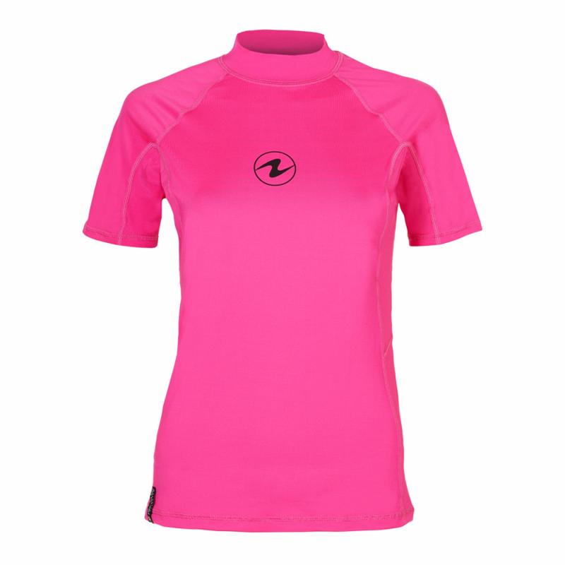 Aqualung Dámské lycrové triko Aqua Lung RASHGUARD SLIM FIT růžová kr. rukáv Aqualung