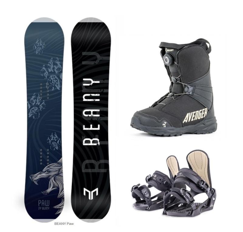 Beany Paw juniorský snowboard + Beany Junior vázání + Beany Avenger BS boty Beany
