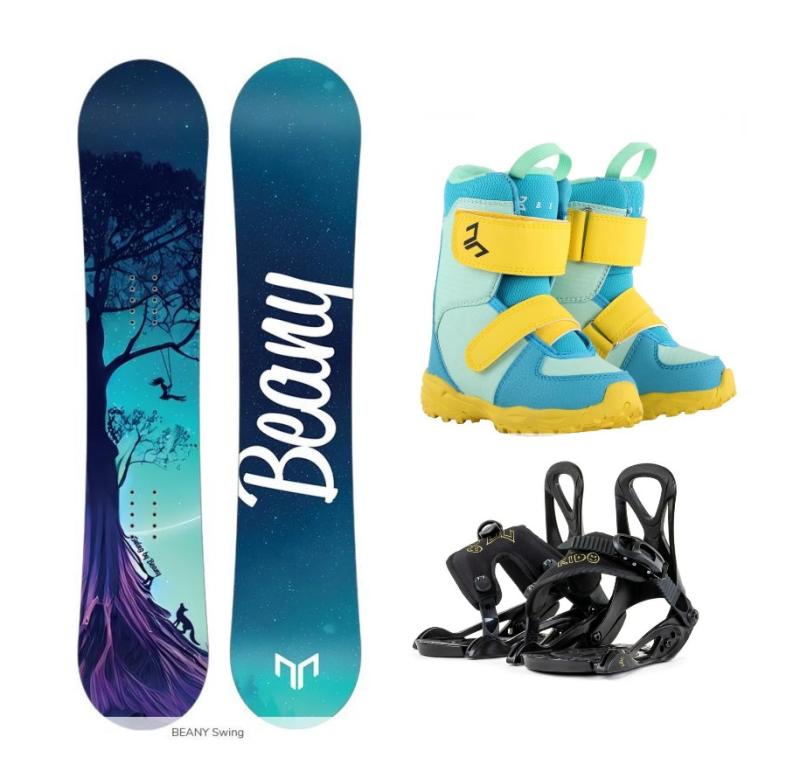 Beany Swing dětský snowboard + Beany Kido vázání + Beany Joker boty Beany