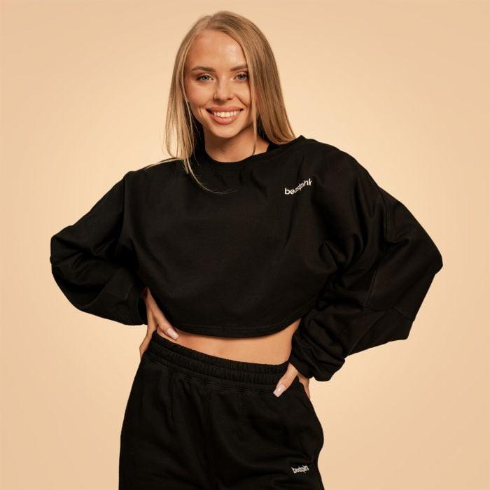 BeastPink Dámská mikina Cropped Bliss Black GymBeam