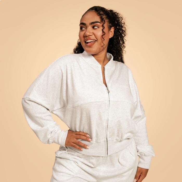 BeastPink Dámská mikina Zip-UP Bliss Grey GymBeam