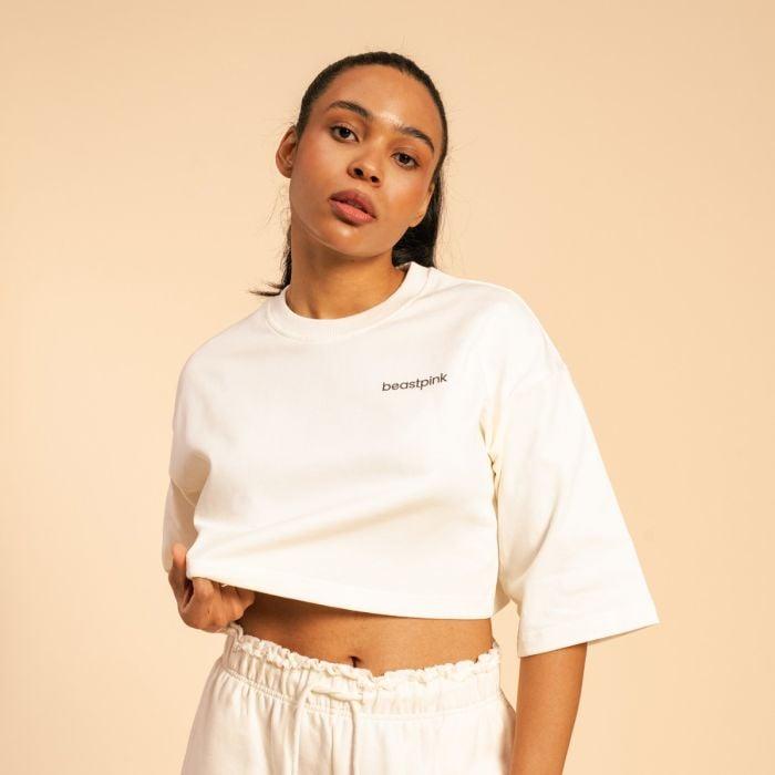 BeastPink Dámské tričko Cropped Serenity Ivory GymBeam