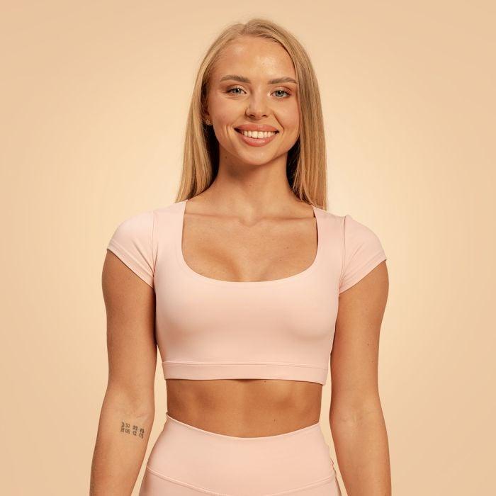 BeastPink Dámské triko Cropped Sense Pink GymBeam