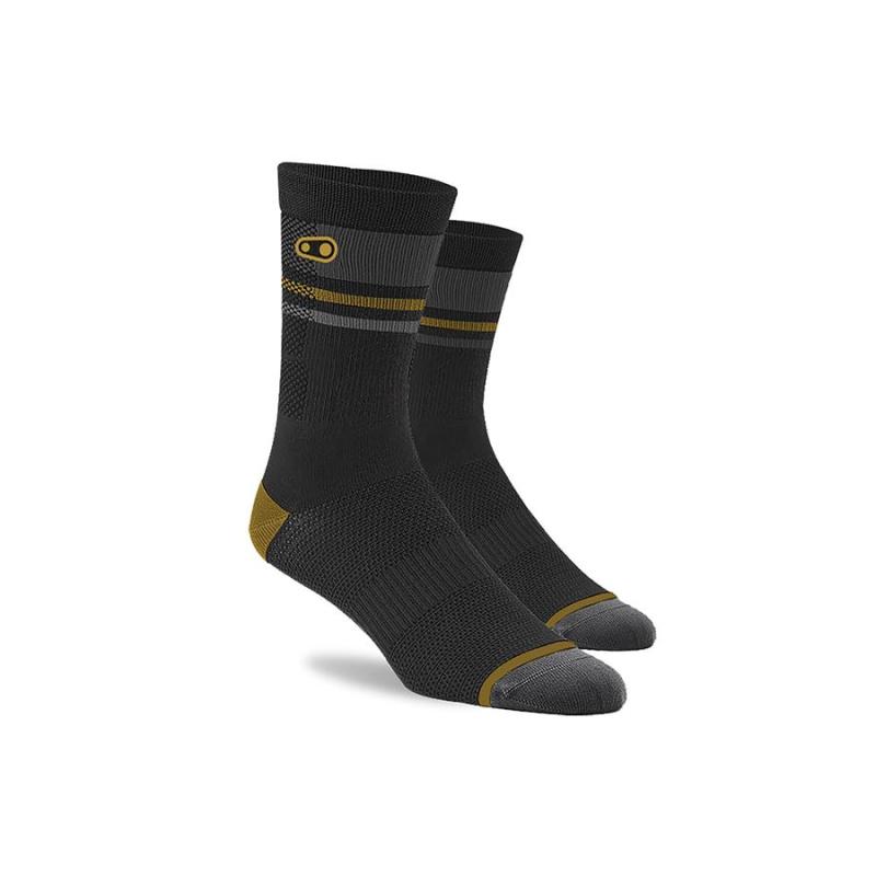 Crankbrothers Icon MTB Sock Black/Gold/Grey Crankbrothers