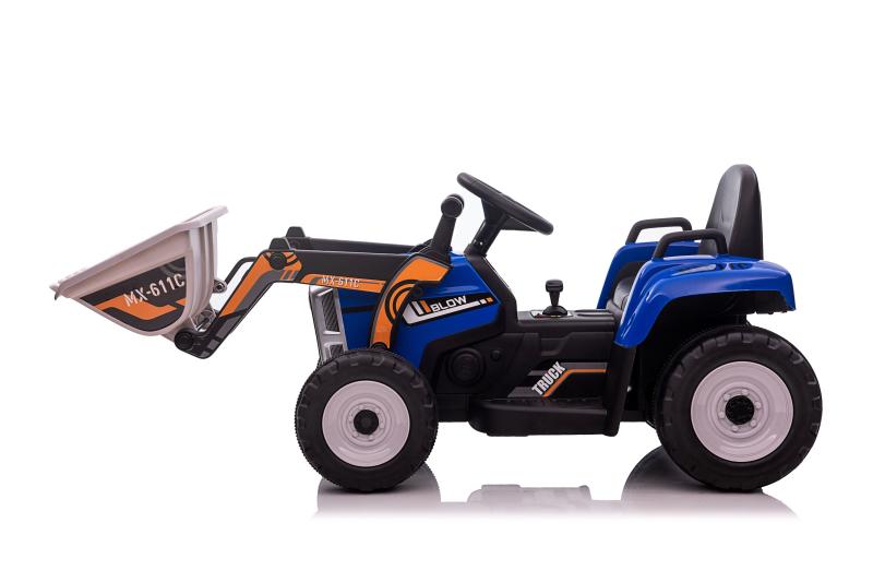 ELJET Dětský elektrický traktor s nakládací lžící modrá Li-Ion ELJET