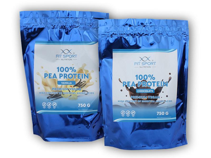 FitSport Nutrition 100% Pea Protein 750g Premium Vegan - hrachový protein Fitsport