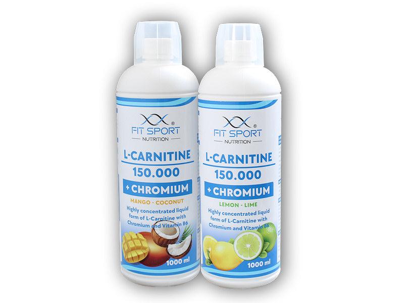 FitSport Nutrition 2x L-Carnitine 150000 + Chromium 1000ml Fitsport