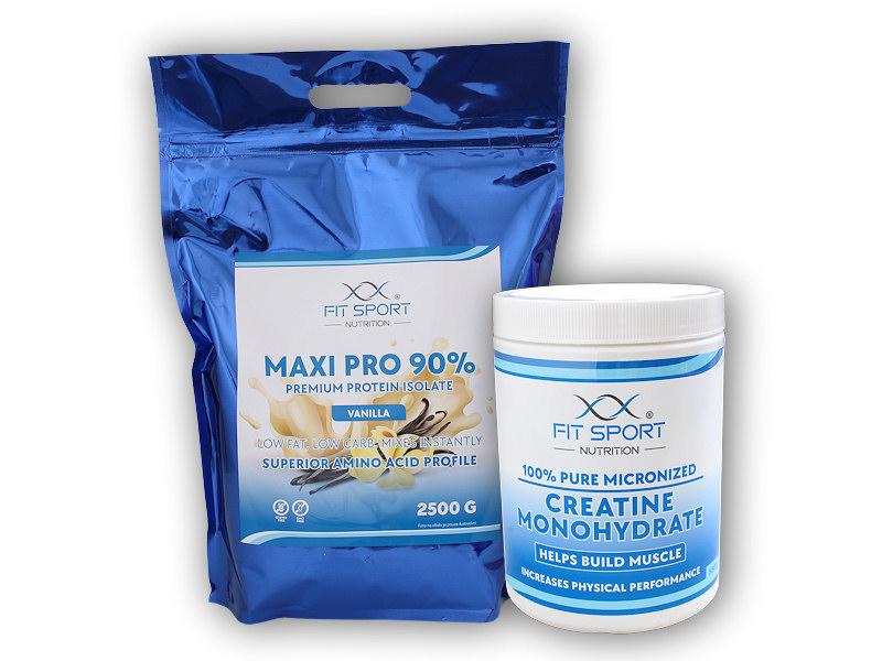 FitSport Nutrition Maxi Pro 90% 2500g + Creatine 550g Fitsport